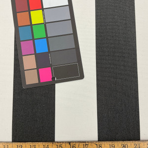 Recacril Black and White Stripe R-017 | Waterproof Awning & Marine Canvas | 100% Solution Dyed Acrylic | 47" Wide | By the Yard