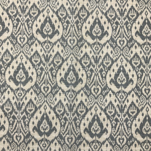 Ashmore in Pebble | Outdoor Waterproof Upholstery Fabric | Ikat | Grey / Off White | Richloom Brand | 100% Polyester | 54" Wide | By the Yard