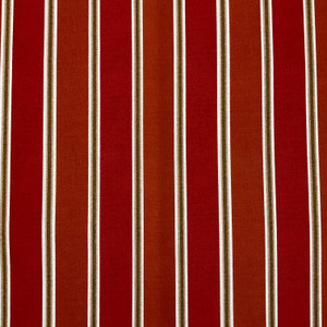 Malbers in Red | Outdoor Waterproof Upholstery Fabric | Stripes | Red / Brick Orange / Beige | Richloom Brand | 100% Polyester | 54" Wide | By the Yard