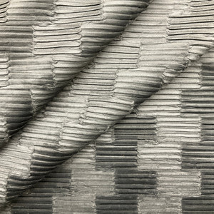 Textured / Pleats in Greystone | Upholstery Fabric | Dark Grey | Heavy Weight | 54" Wide | By the Yard