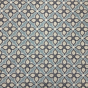 Stout Glimmer in Breeze | Home Decor / Curtain Fabric | Geometric Floral | Blue / Grey / White | 100% Cotton | 54" Wide | By the Yard