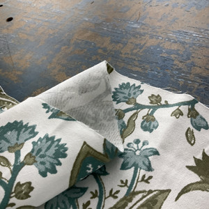 1.5 Yard Piece of STOF France Malaca Sateen Duck Celadon | Medium Weight Duck, Sateen Fabric | Home Decor Fabric | 55" Wide