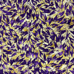 Boho Spirit Leaves in Khaki | Banyan Batiks | Quilting Fabric | 44" Wide | 100% Cotton | Abstract Leaves | Purple / Yellow