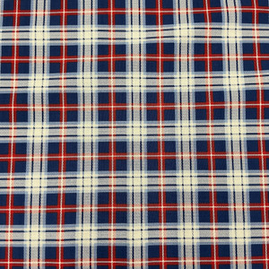 Cowboy Blues Large Check in Cream Multi | Northcott | Quilting Fabric | 44" Wide | 100% Cotton | Plaid | Blue / Red / White