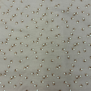 Charwood Acorns in Caramel | Figo Fabrics | Quilting Fabric | 44" Wide | 100% Cotton | Acorns Scattered | Rusty Brown