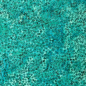 Garden Groove Dot in Tropic Bay | Banyan Batiks | Quilting Fabric | 44" Wide | 100% Cotton | Circle Design | Blue / Green
