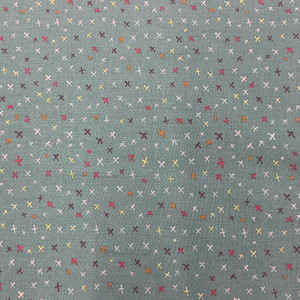 Elephant Joy Playful Shards in Medium Teal | Benartex | Quilting Fabric | 44" Wide | 100% Cotton | X's Type Design | Blue / Grey / Red / White / Yellow