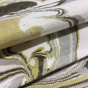 1.75 Yard Piece of Jada Abstract in Citron by Regal Fabrics | Brown / Gray / Green | Basketweave Home Decor Fabric | Upholstery /  Heavy Drapery | 54" Wide | By the Yard