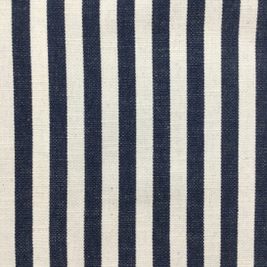 2.5 Yard Piece of Striped Canvas Fabric in Navy Blue and White | Slipcovers / Upholstery | 100 % Cotton | 54" Wide | By the Yard | Manu in Navy