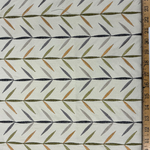 1.75 Yard Piece of Rosemary in Spring | Modern Embroidery Green / Gold / Grey | Upholstery Fabric | Regal Fabrics Brand | 54" Wide | By the Yard