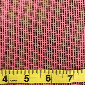 1.33 Yard Piece of Pink 9 x 9 Vinyl Mesh | Windscreen, Safety Fencing, Gym Dividers, Awning Drop Shades | Bruin Plastics | 72" Wide | By the Yard