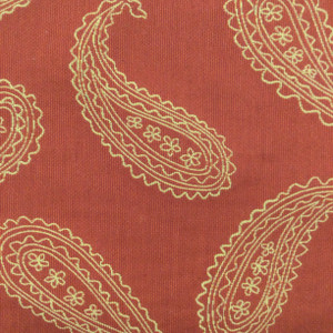 1.87 Yard Piece of Simple Paisley in Dark Orange / Gold | Drapery / Upholstery Fabric | 54" Wide | By the Yard