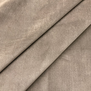 1.75 Yard Piece of Taupe Brown Microfiber Velvet Fabric | Upholstery | Micro Stripe Texture | Heavy Weight | 54" Wide | By the Yard