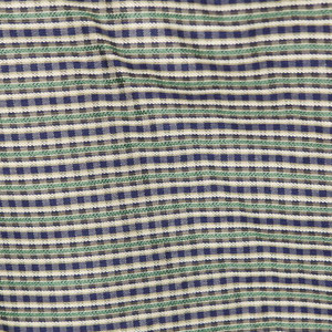 Navy And Green Plaid Drapery & Curtain Fabric By The Yard