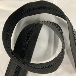 #10 Marine Zipper Black 36 Inches Long | Separating Zipper / Jacket Style | EXTRA HEAVY DUTY | Locking Pull Tab