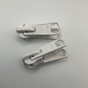 # 10 Double Pull Slides White Zipper
