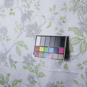 White Lavender Taupe Green Floral Clothing Drapery Fabric By The Yard 54"W