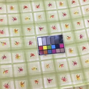 Green White Plaid Check Orange Red Floral Drapery Fabric By The Yard 54"W