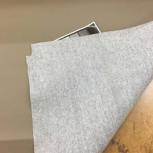 Brown Taupe Faux Leather Grained Upholstery Vinyl Fabric By The Yard 54"W