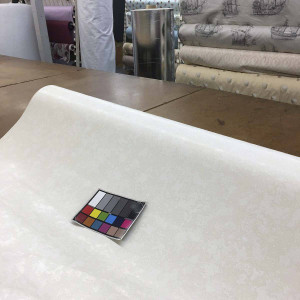 White Vinyl Upholstery Fabric By The Yard 54"W Heavy Mottled Plaster Texture