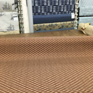 Cinnamon Brown Gold Abstract Check Upholstery Drapery Fabric By The Yard 54"W