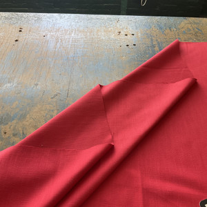 Red Poly-Cotton Slub Weave Multi-Use Curtain Fabric By The Yard By The Yard