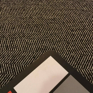 Herringbone in Black and White Upholstery Fabric | 54 W | By the Yard | Durable