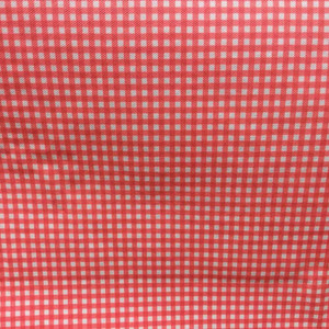 Orange Gingham vinyl table cloth fabric