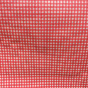 Orange Gingham vinyl table cloth fabric
