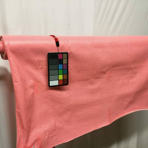 Orange Gingham vinyl table cloth fabric