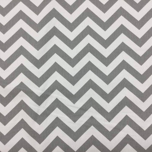 Classic Gray Chevron Drapery / Curtain Fabric | 54"W | BTY | Timeless Design