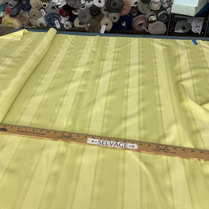 Lemon Yellow Tone-on-tone Stripes Upholstery Fabric | 54" | By the Yard