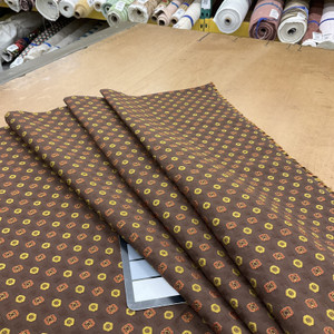 Brown, Red, Yellow Modern Dots | RD338 | | Upholstery Fabric