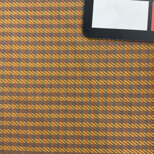 Orange / Tan Ticking Checkish Micro Pattern | RD369 | | Upholstery Fabric