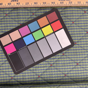 Stripes and Stitched Diamonds in Blue and Green Upholstery Fabric | 54