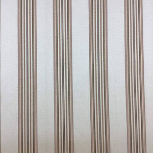 Formal Stripes in Golden Tan and Bronze Upholstery Fabric | 54"W | By the Yard