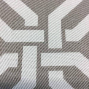 Geometric Lattice in Taupe Upholstery / Drapery Fabric | Braemore | 54 W | BTY