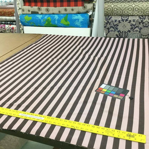 Dusty Rose and Brown Vertical Stripes | Drapery / Upholstery Fabric | 54" Wide | BTY