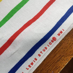 Waggle Primary Stripes Upholstery / Drapery Fabric | Cyrus Clark | 54 W | BTY