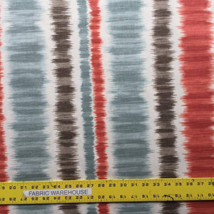 Vertical Ikat Stripes Upholstery / Drapery Fabric | Braemore | 54W | By the Yard