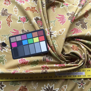 Autumn Foliage and Flowers Upholstery / Drapery Fabric | Braemore | 54 W | BTY