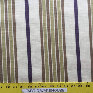 Vertical Muted Stripes Upholstery / Drapery Fabric | 54 wide | BTY | Linen-like
