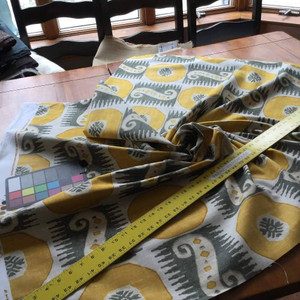 Geometric Tribal in Mustard Upholstery / Drapery Fabric | P/Kaufmann | 54W | BTY