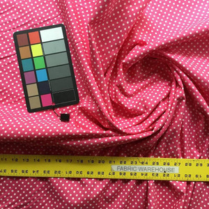 Petite Polka Dots in Pink and White Home Decor Fabric | 54" Wide | By the Yard