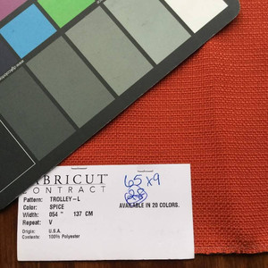 Trolley in Spice Red | Upholstery / Slipcover Fabric | Fabricut | 54" Wide | BTY