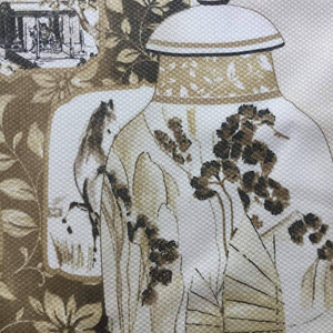 Large-Scale Floral Vases Upholstery / Drapery Fabric | 54" Wide | By the Yard