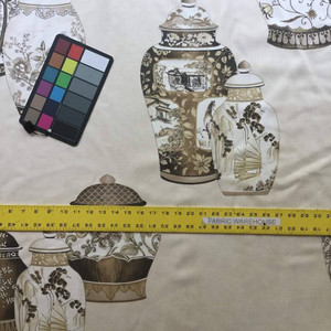 Large-Scale Floral Vases Upholstery / Drapery Fabric | 54" Wide | By the Yard