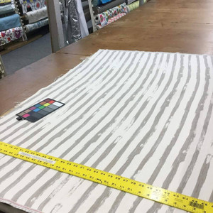 Sunbrella Fabric Mariner Stripe Pewter | 60652-0001 | Furniture Weight  By The Yard