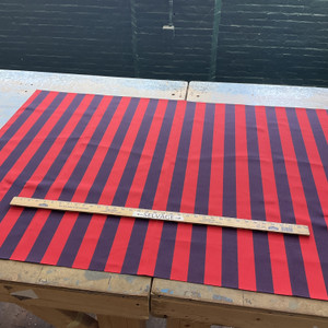 Sunbrella Rugby Stripe In Navy / Red | 4168-00054| Furniture Weight Fabric |