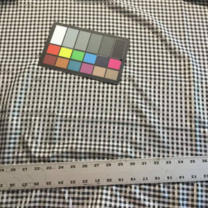 Black/White Gingham Check Polyester Chiffon Fabric | Apparel | Crafts | Home Decor | Drapery | By the Yard | 45 inch wide